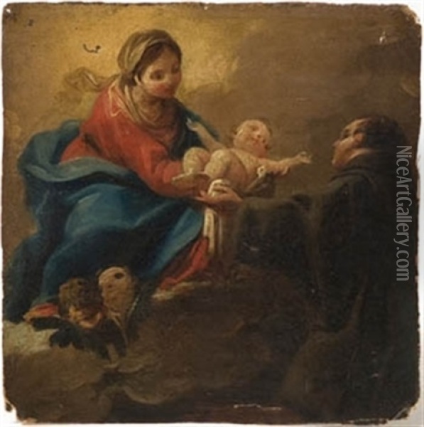 Aparicion De La Virgen A Sto Domingo Oil Painting - D. Francisco Bayeu y Subias