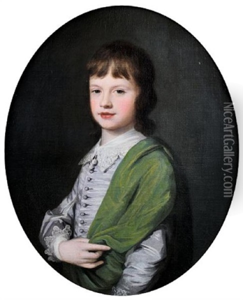 Portrait Of Hugo Meynell Oil Painting - Nathaniel Hone the Elder