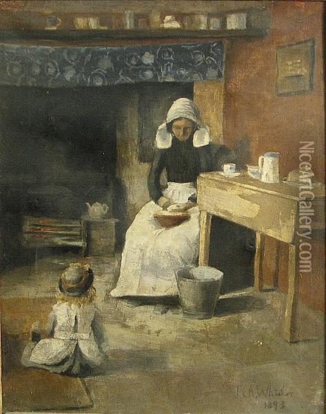 Preparing Supper Oil Painting - James Abbott McNeill Whistler
