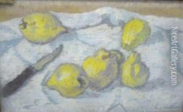 Nature Morte Aux Citrons Oil Painting - Etienne De Martenne