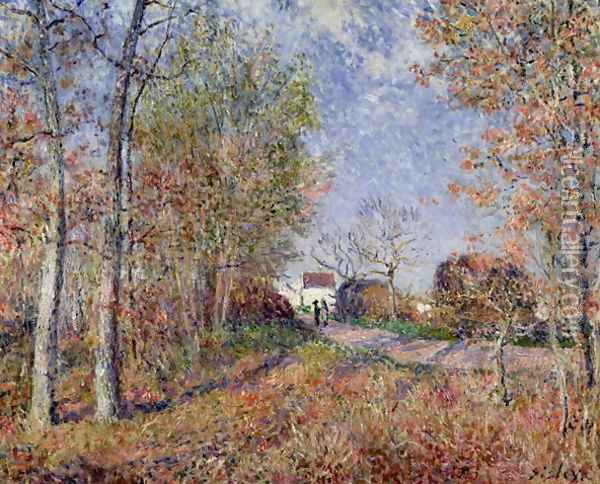 A Corner of the Woods at Sablons, 1883 Oil Painting - Alfred Sisley