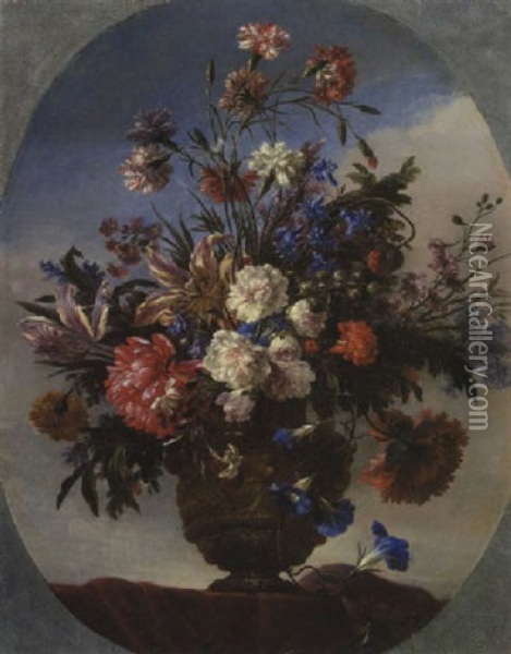 Blumenstilleben Oil Painting - Jean-Baptiste Belin de Fontenay the Elder