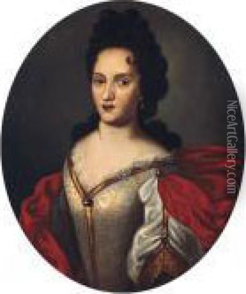 Portrait Of A Lady Oil Painting - Francesco de Mura