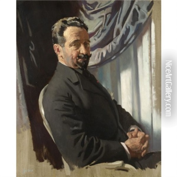 Portrait Of Dr. Afonso Da Costa Oil Painting - Sir William Orpen