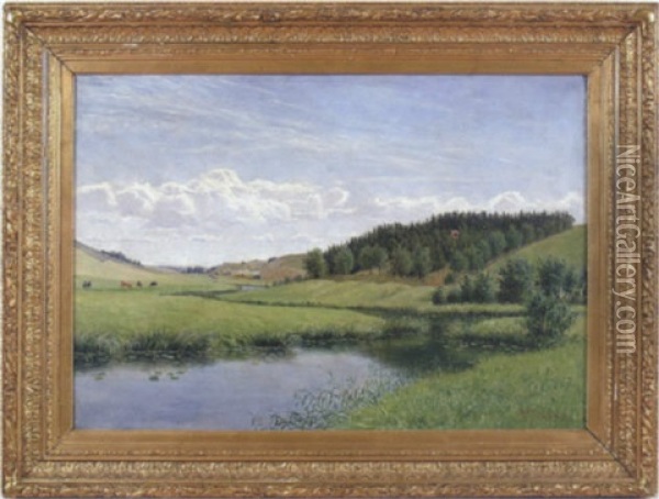 Kvistofta Och Raan Oil Painting - Peter Adolf Persson