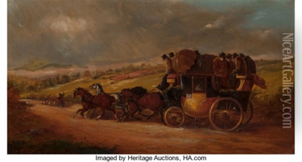 Stage Coach Oil Painting - John Charles Maggs