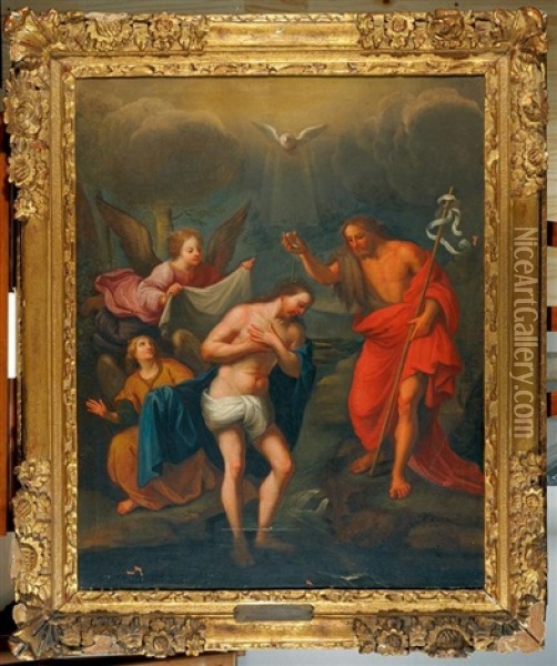Le Bapteme Du Christ Oil Painting - Nicolas Mignard