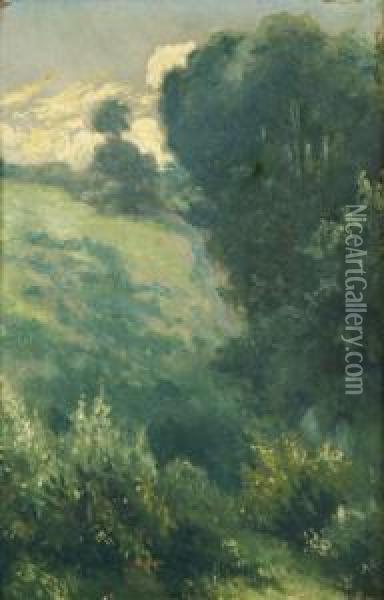 Mystical Landscape Oil Painting - George Horne Russell