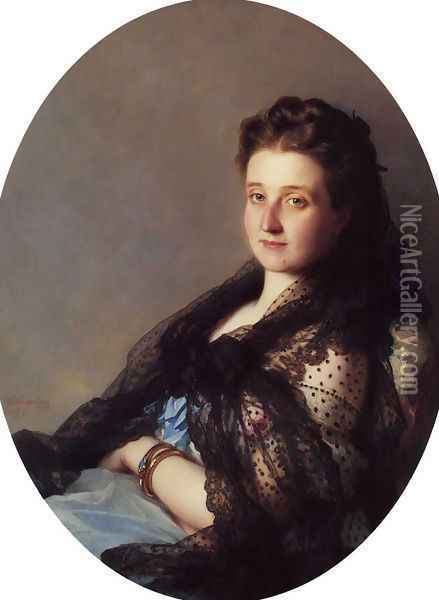 Portrait of a Lady Oil Painting - Franz Xavier Winterhalter