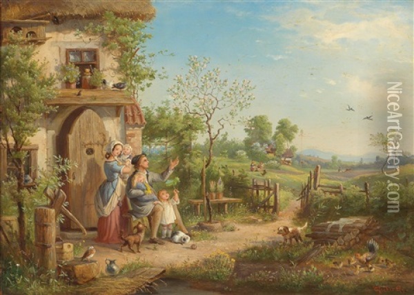 A Morning In May Oil Painting - Eduard Von Weeber