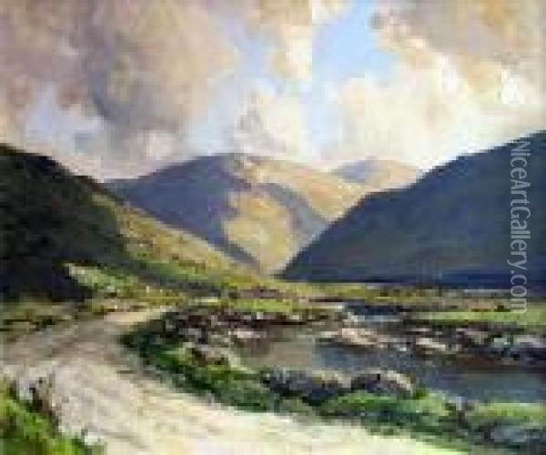 The Hills Of Connemara Oil Painting - James Humbert Craig
