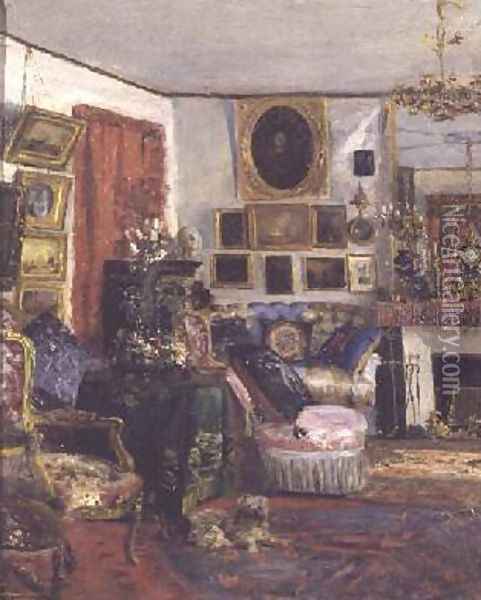 Interior Scene Oil Painting - G. A. Launay