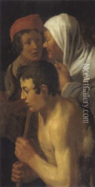 L'adorazione Dei Pastori, Frammento Oil Painting - Antonio Cifrondi
