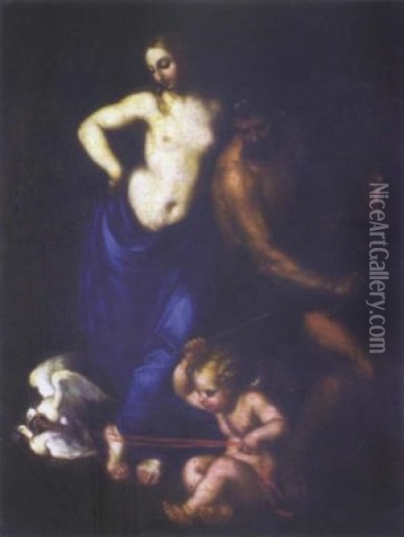 Venus Et Vulcain Oil Painting - Guido Cagnacci