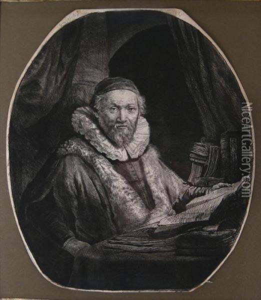 Bildnis Des Jan Uytenbogaert Oil Painting - Rembrandt Van Rijn