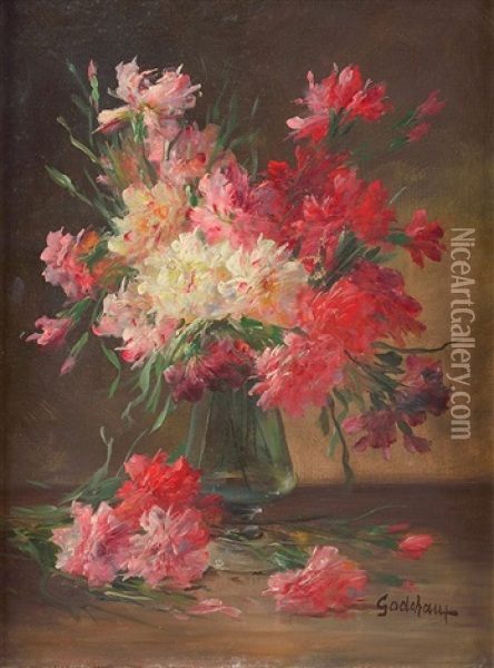 Bouquet De Fleurs Oil Painting - Emile Godchaux