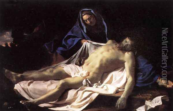 Pieta 1643-45 Oil Painting - Charles Le Brun