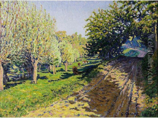 La Route De Campagne Oil Painting - Gustave Cariot
