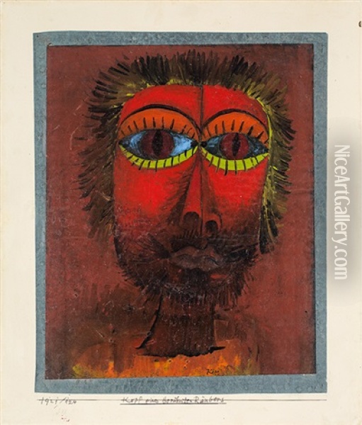 Kopf Eines Beruhmten Raubers Oil Painting - Paul Klee