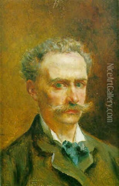 Portrait Of A Gentleman Oil Painting - Ignacio de Leon Escosura