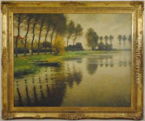 Paysage De Flandres Oil Painting - Victor Gilsoul
