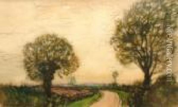 The Road Oil Painting - George Clausen