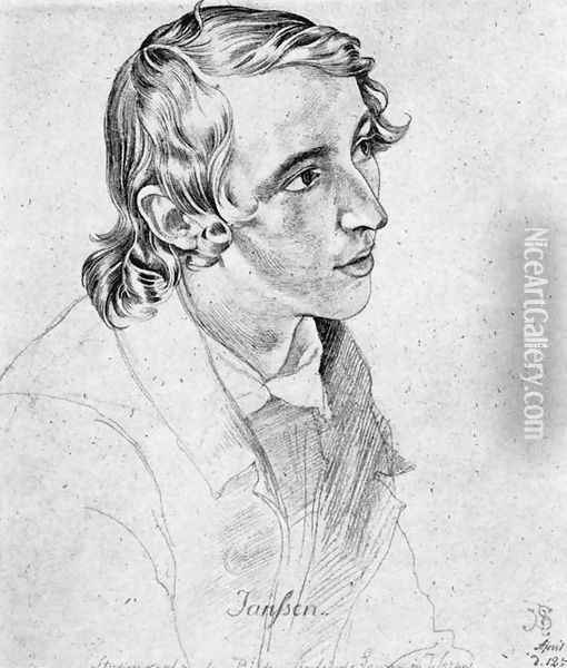 Portrait of Victor Emil Jansen Oil Painting - Julius Schnorr Von Carolsfeld