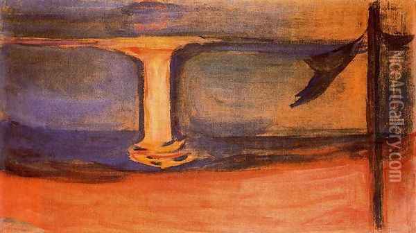 Asgardstrand Oil Painting - Edvard Munch