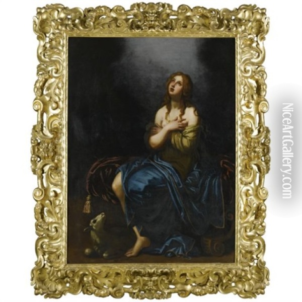 Saint Agnes Oil Painting - Giovanni Bilivert