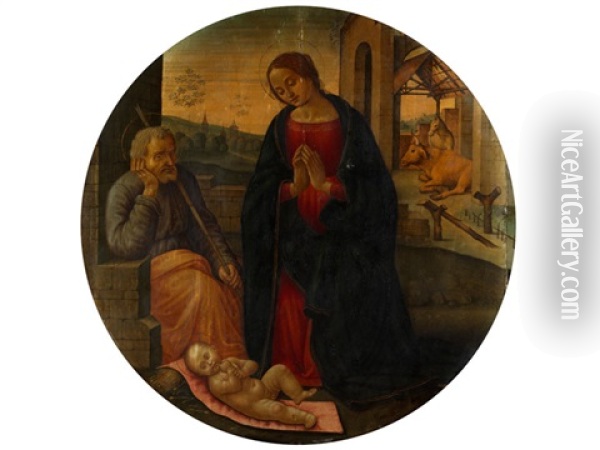 Anbetung Des Kindes Oil Painting - Sebastiano di Bartolo Mainardi