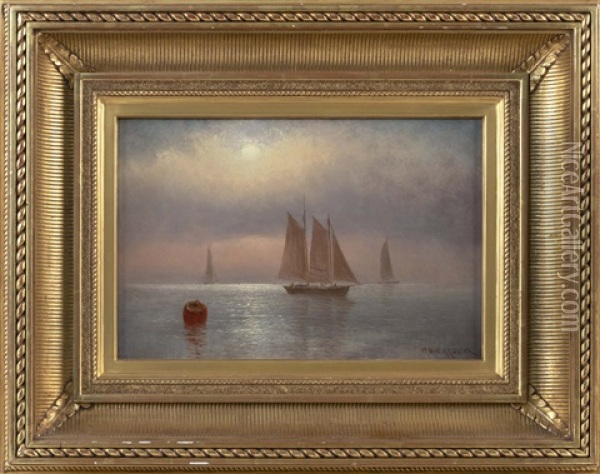 Boats At Sunset Oil Painting - Charles Henry Gifford