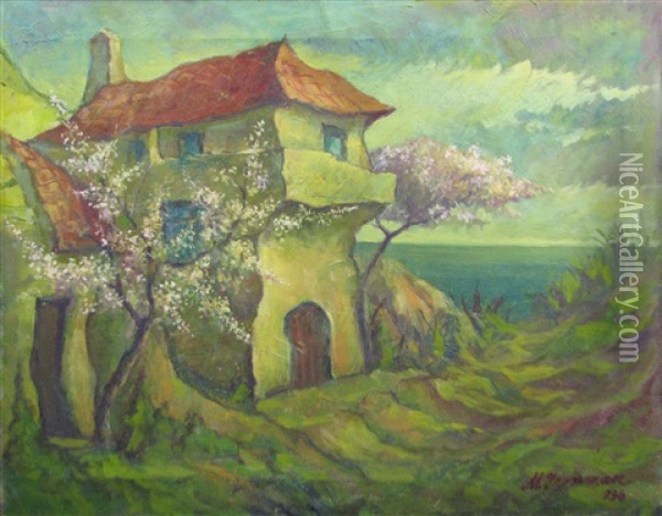 The House On The Shore Oil Painting - Margareta Grossman