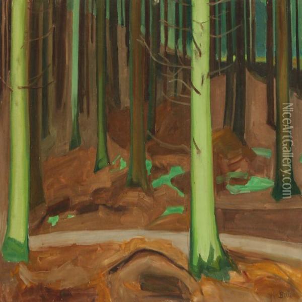 Forest Scenery Oil Painting - Fritz Syberg