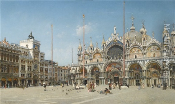 Saint Mark's Square, Venice Oil Painting - Federico del Campo