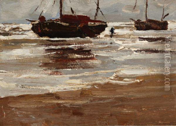 Bomschuiten Op Het Strand Oil Painting - Willy Sluyters