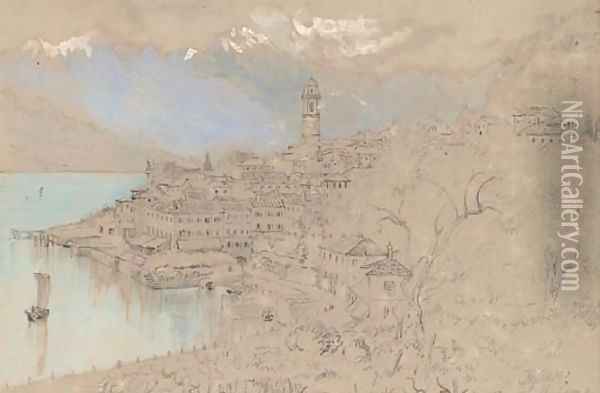Bellagio, Lake Como Oil Painting - Myles Birket Foster
