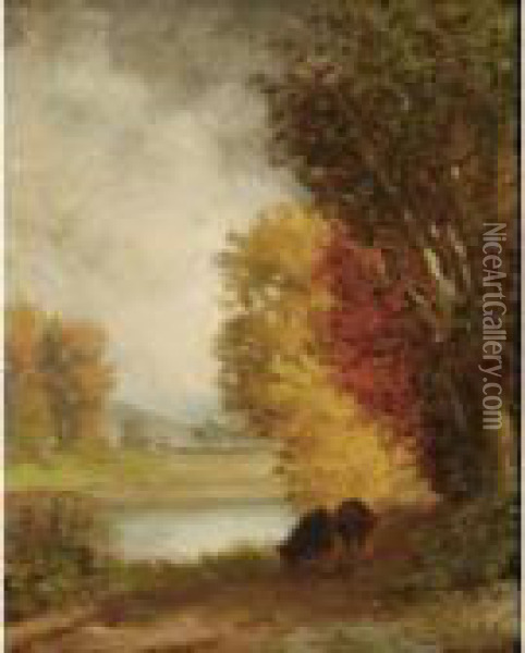 Autumn Oil Painting - Alexander Helwig Wyant