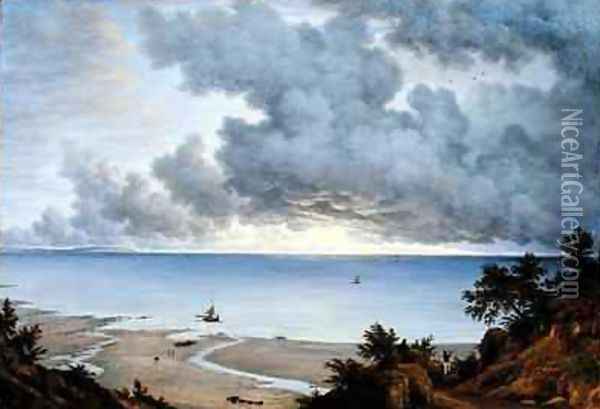 View from Shanklin Isle of Wight Oil Painting - John Glover
