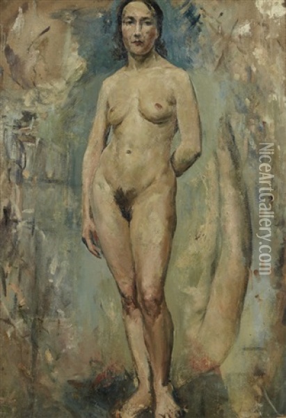 Nu Academique, Femme Debout Oil Painting - Roger de La Fresnaye