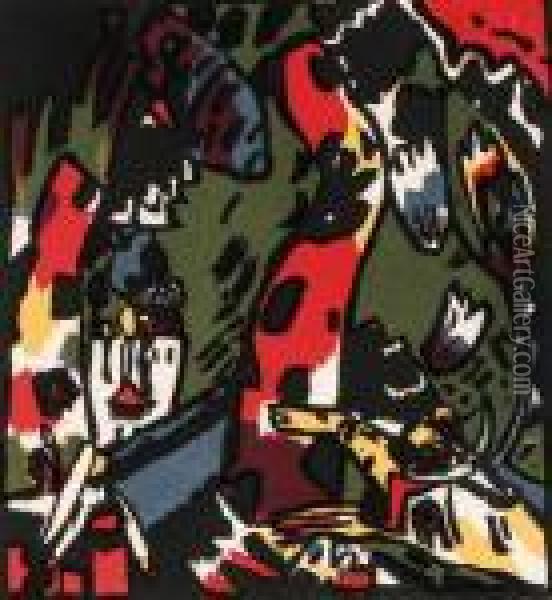 Bogenschutze (r. 79) Oil Painting - Wassily Kandinsky