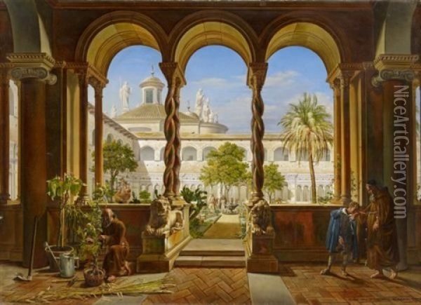 San Giovanni In Laterano Oil Painting - Hans Ditlev Christian Martens