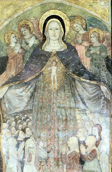 Madonna della Misericordia Oil Painting - Andrea di Bartolo da Jesi