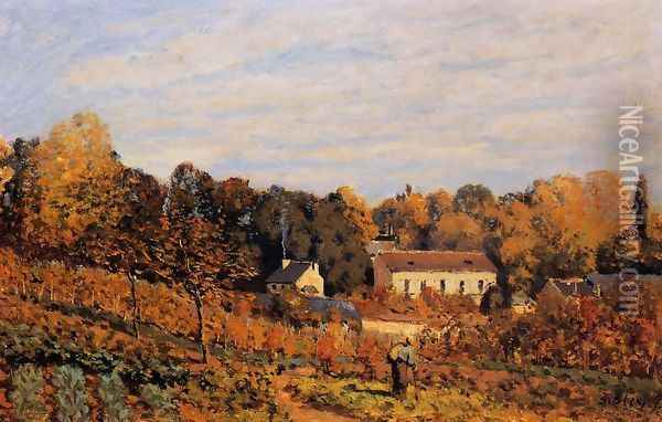 Kitchen Garden at Louveciennes Oil Painting - Alfred Sisley