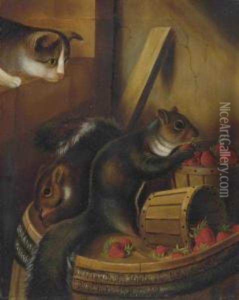 Cache Of Berries Oil Painting - Susan C. Waters