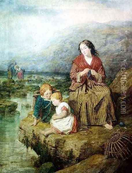 The Young Fishermen Oil Painting - Isaac Henzell
