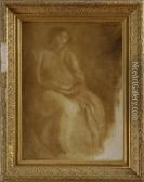 Portrait Of Seated Woman Oil Painting - Eugene Carriere