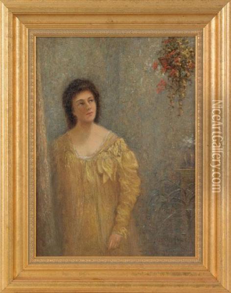 A Reflective Moment Oil Painting - Albert B. Insley