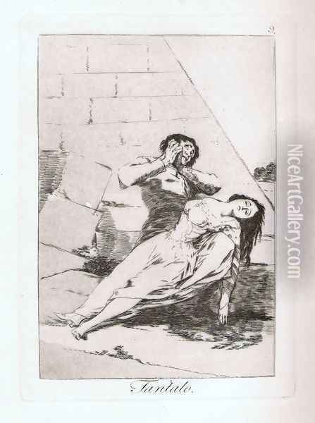 Tantalo Oil Painting - Francisco De Goya y Lucientes