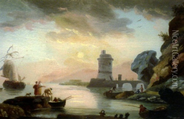 Cote Mediterraneenne Oil Painting - Charles Francois Lacroix