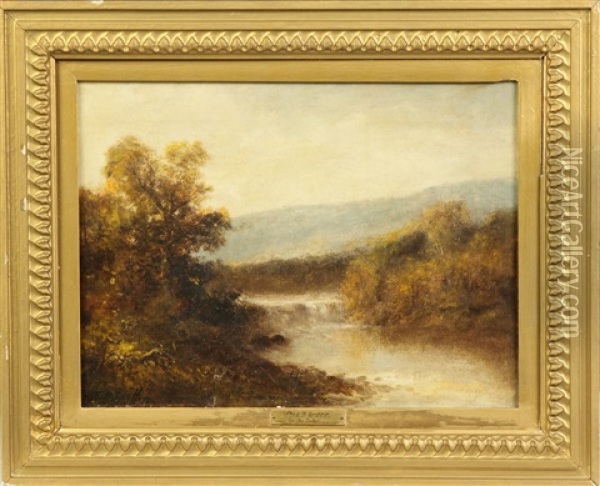 On The Delaware Oil Painting - Thomas Bailey Griffin